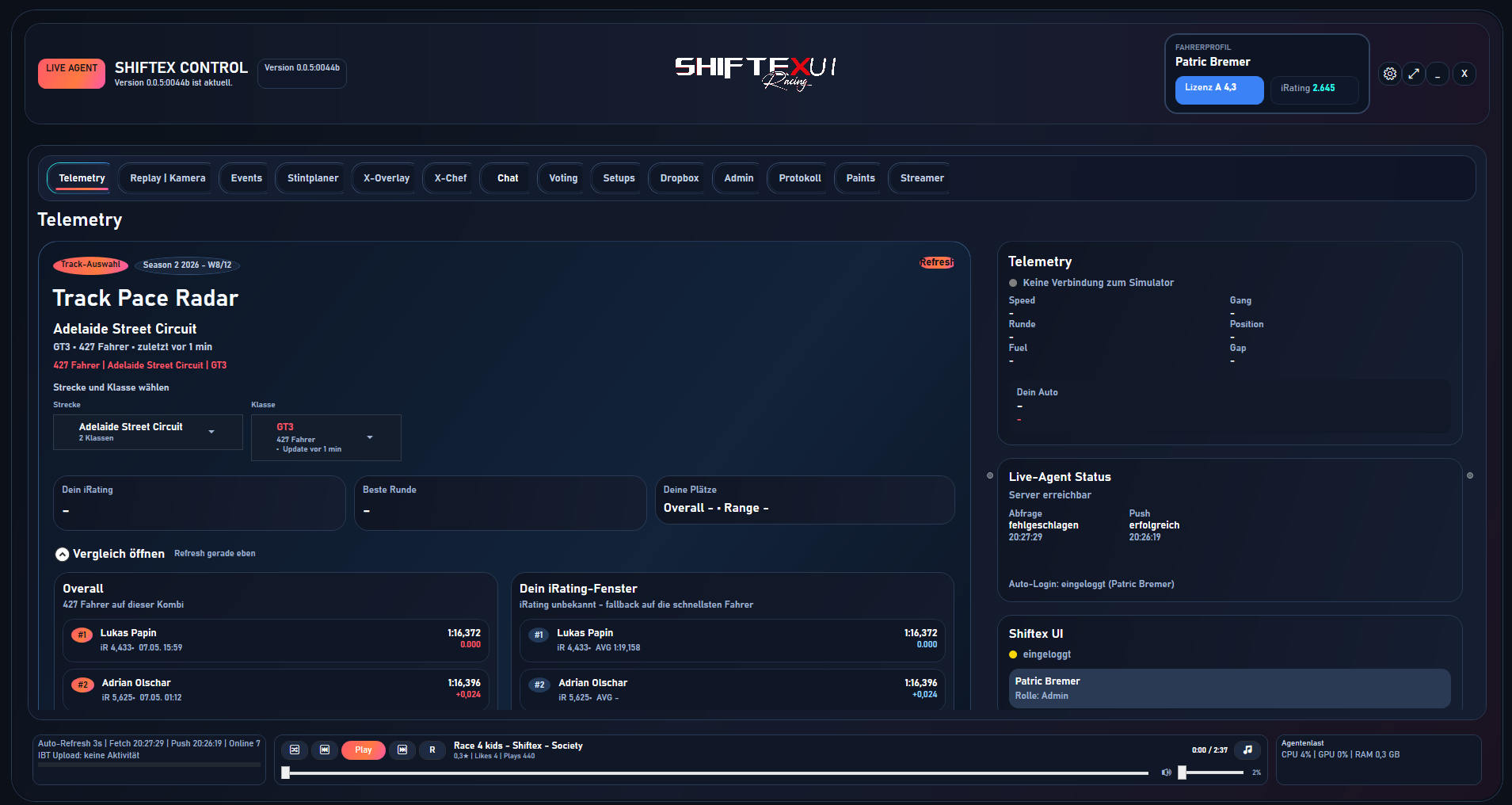 Shiftex Agent UI Screenshot 5